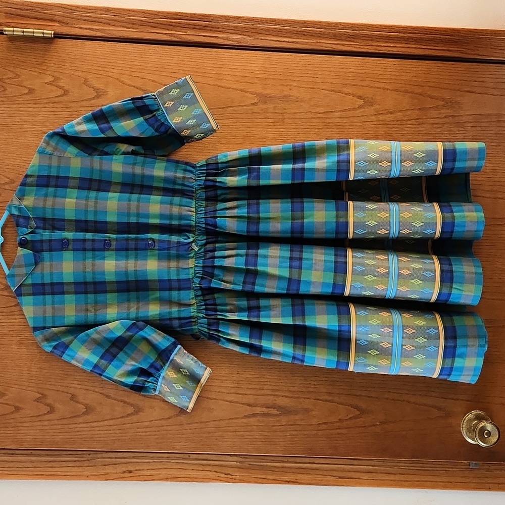 Vintage Junior/Misses border dress - Picture 6 of 7